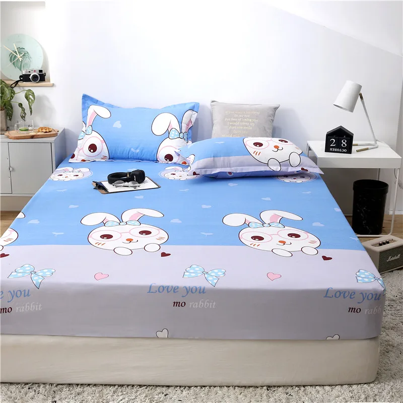 Простыня с принтом простыня на резинке резиновая двойной одиночный матрас