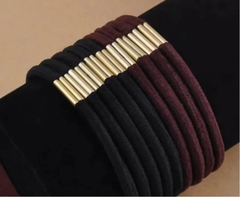 5 шт./лот Симпатичные Модные корейские из сплава самые дешевые черные эластичные