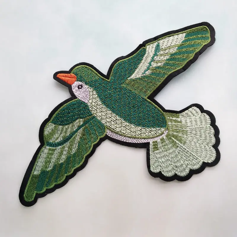 Аппликация в виде летящей птицы 2 шт. вышитые нашивки птиц для одежды сумки