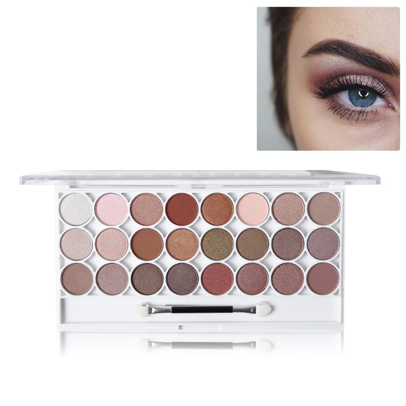 Голый 24 Цвет Пыльной Розы Палитры Теней Пигмент тени Shimmer Матовой Бронзы Янтаря