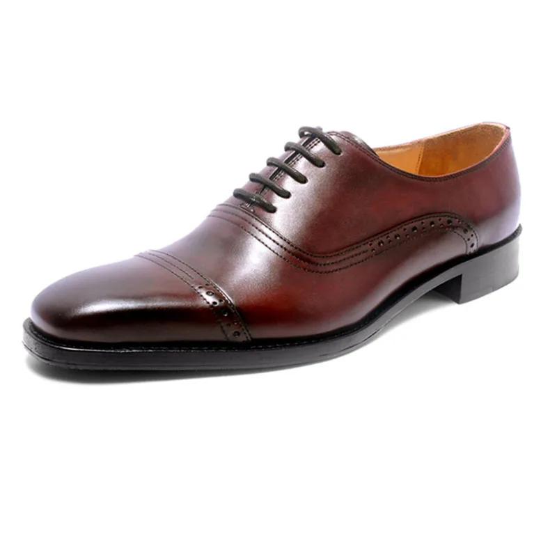 Броги GRIMENTIN ручной работы мужские классические туфли полностью из натуральной