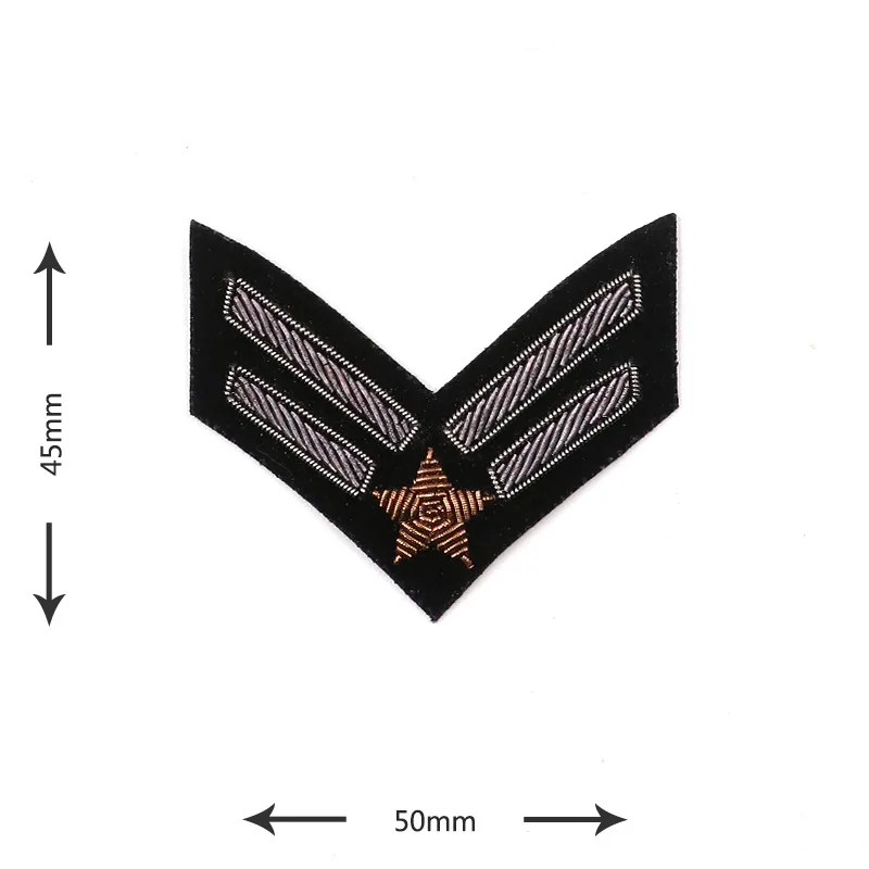 GUGUTREE India silk army emblem rank patches beaded badges applique for clothing DZP-18 | Дом и сад