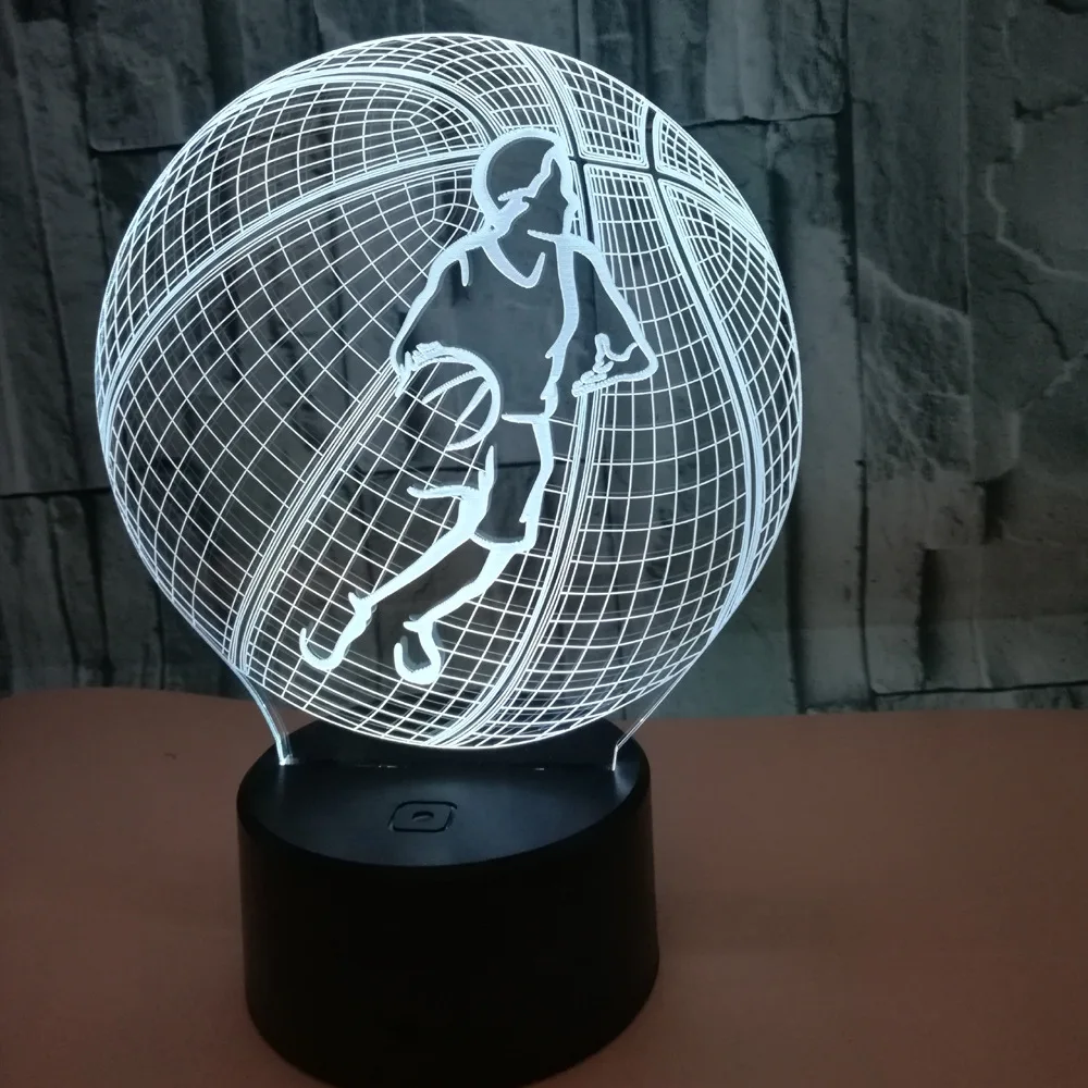 Креативная игра в баскетбол 3d подсветка красочные сенсорные иллюзии настольные