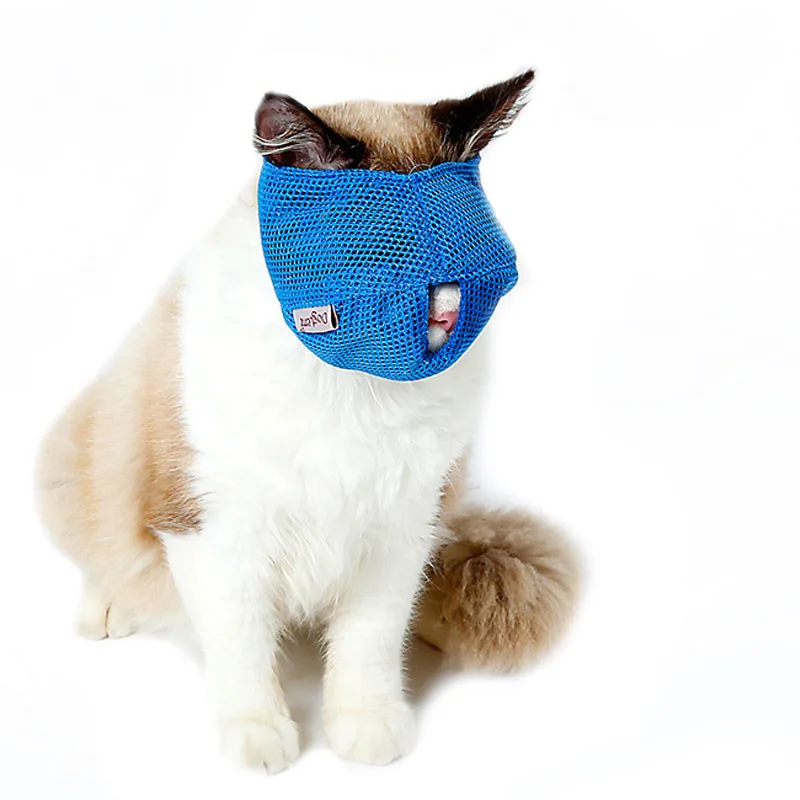Воздухопроницаемая сетчатая маска с кошачьими мордочками для защиты от укусов