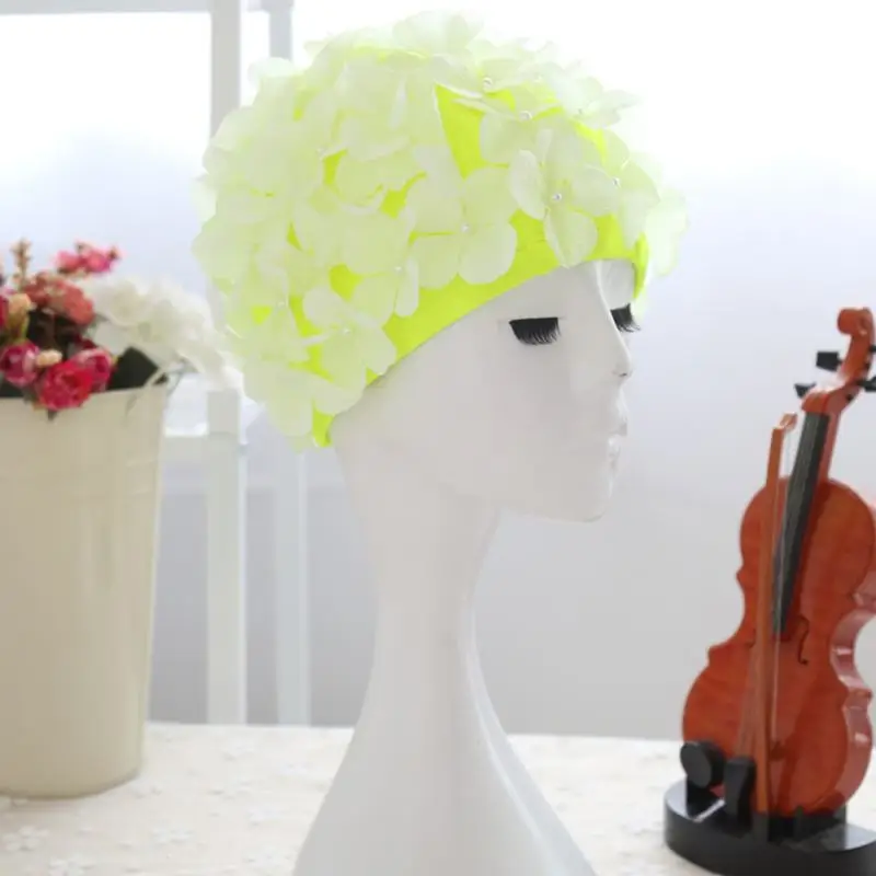 

Hot Women Petal Swim Hat Flowers Design Bath Cap Ladies Swimming Cap Swim Pool Hat Swimming Cap