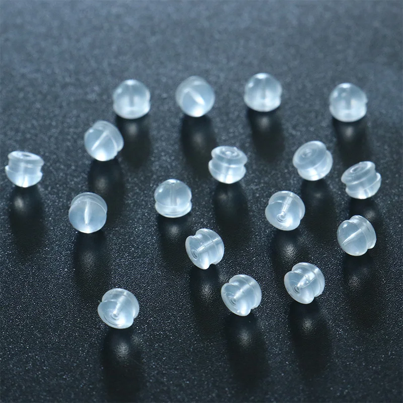  Plastic Earplugs 50PCS / Lot DIY Jewelry Plastic Earrings Accessories Plastic Rubber Earring Back Wholesale Drop Shipping
