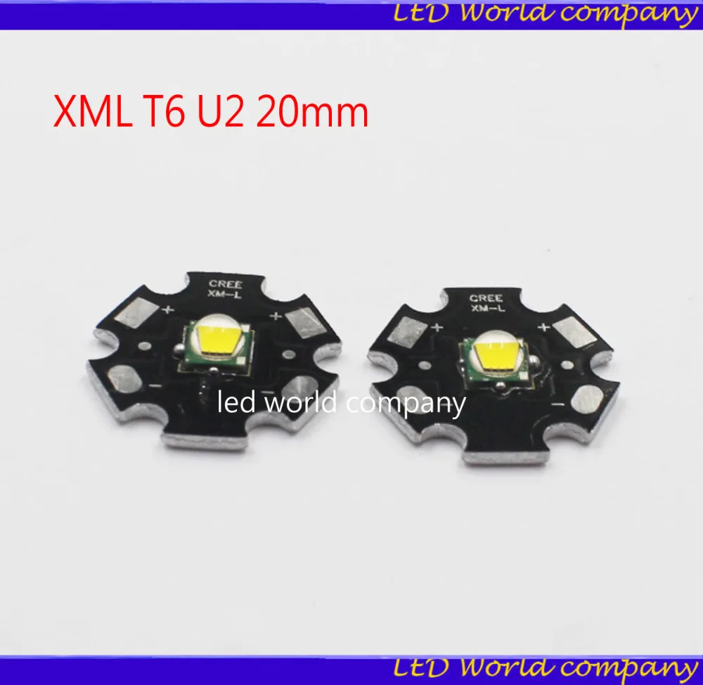 5 шт. CREE XML XM L T6 светодиодный U2 10 Вт белый теплый высокомощный чип излучатель с 20 мм
