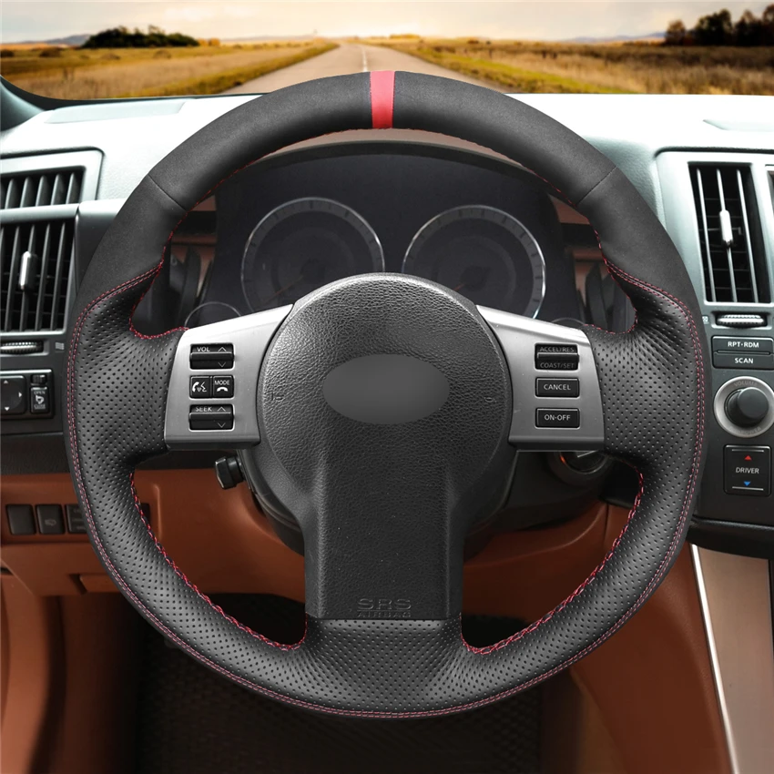 MEWANT черный чехол рулевого колеса автомобиля из натуральной кожи для Infiniti FX FX35 FX45