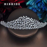 hibride luxury marquise cut cz wedding crown bride fashion jewelry woman tiara hair accessories engagement gifts c 63
