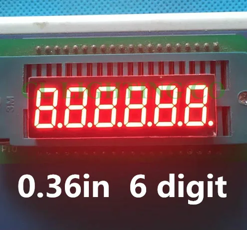10 шт. 6 сегментная цифровая битная трубка 0 36 дюйма красная общий катод