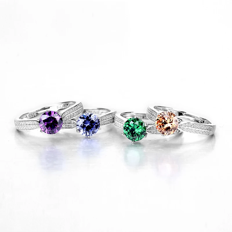 Кольцо женское из серебра 6 5 мм с фианитом цвета шампанского|ring for|rings for womenrings women