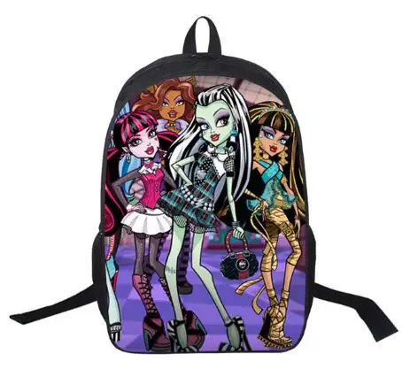 2018 женские сумки moive Monster High Рюкзак Студенческая школьная сумка для девочек и