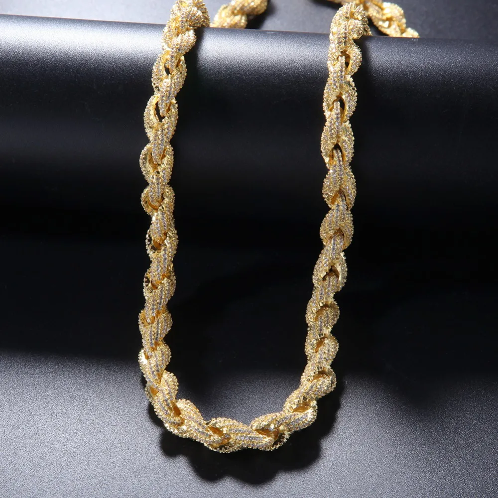 Uwin Bling 8 мм роскошная цепочка из фианита с микрозакрепкой ожерелье для мужчин