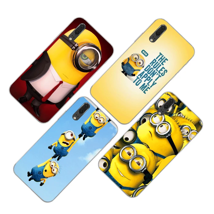 С милыми миньонами из мультфильма чехол для телефона для huawei P30 P20 P10 Коврики 10 20 Pro Lite чехол