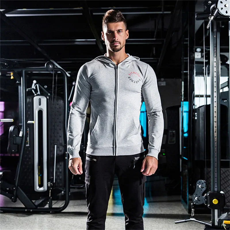 GYMLOCKER Осенняя новая толстовка на молнии мужская Толстовка 2018 одежда спортивные