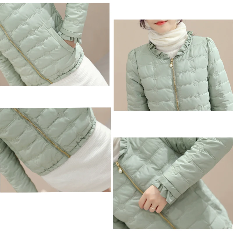 Красивая модная женская зимняя короткая куртка Женская однотонная Милая верхняя