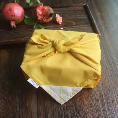 Женский мужской платок фурошики хлопок /лаконичный стиль Чистый Цвет напечатанный 45 см/много польз - Цвет: 2
