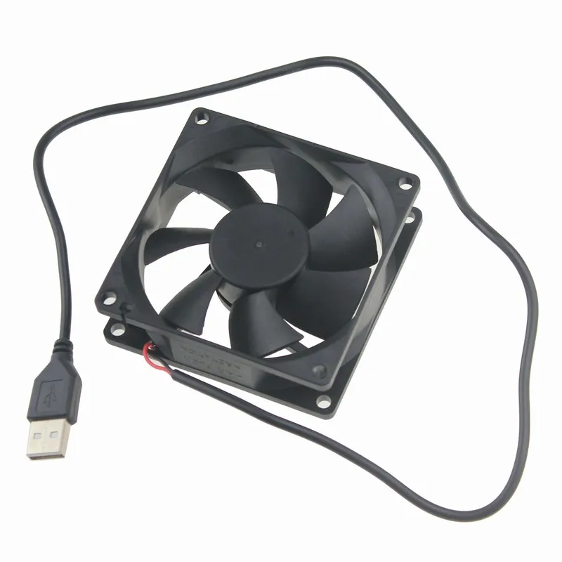 5 шт. Gdstime DC в 80 мм x 25 Компьютерный Вентилятор USB источник питания 8 см кулер для