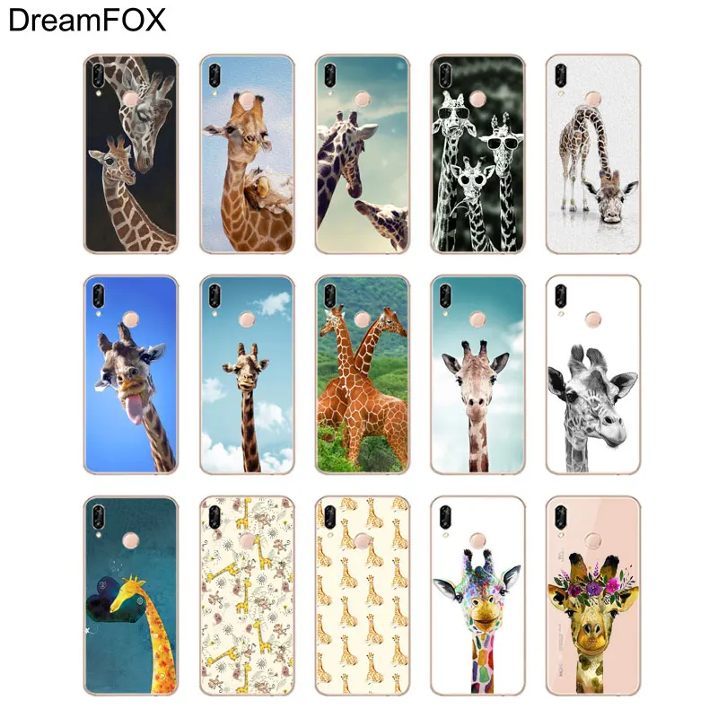 DREAMFOX M228 Funny Giraffe Soft TPU Silicone Case Cover For Huawei Honor 6A 6C 6X 7C 7X 8 Lite Pro |