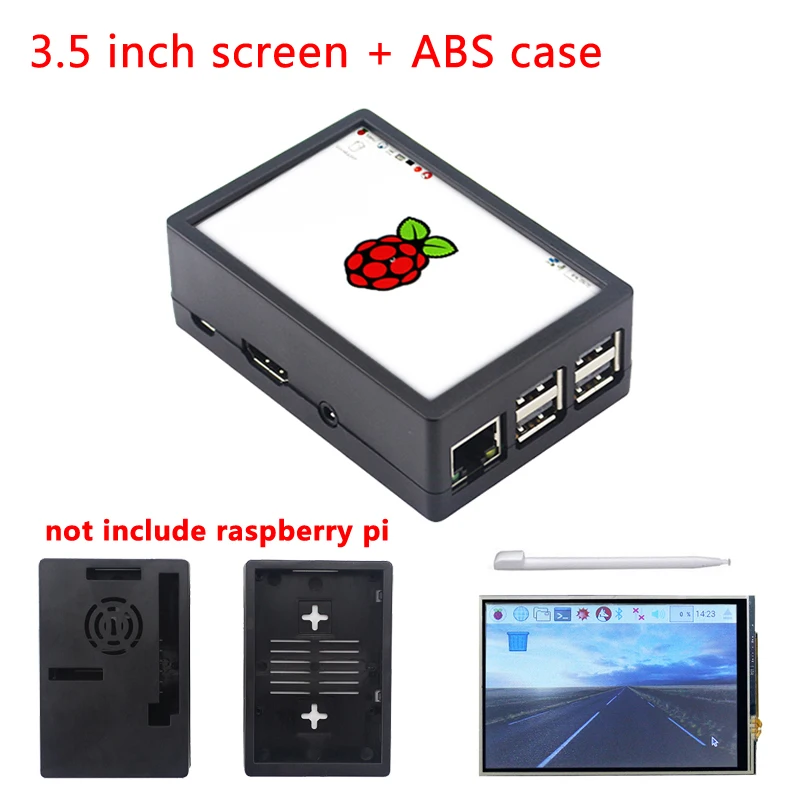 Raspberry Pi 3 ABS чехол 4 разные цвета коробка с охлаждающим вентилятором или 3,5 дюймовый сенсорный экран подходит для Raspberry Pi 3B+/3B RPI3B двойной корпус