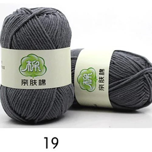 Worsted 5# слойные молоко хлопок детские вязаные средней толстой нитью смешанная пряжа для рук вязанное с узором крючком 50 г/мяч QW067 - Цвет: 19