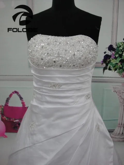 Элегантное Атласное платье без бретелек с блестками и бисером Vestidos De Novia