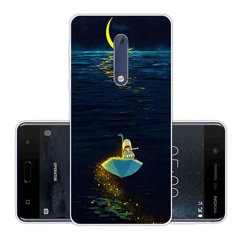 Чехол для Nokia 5 задняя крышка Nokia5 Чехлы мягкая силиконовая сумка Five Brick Road чехлы