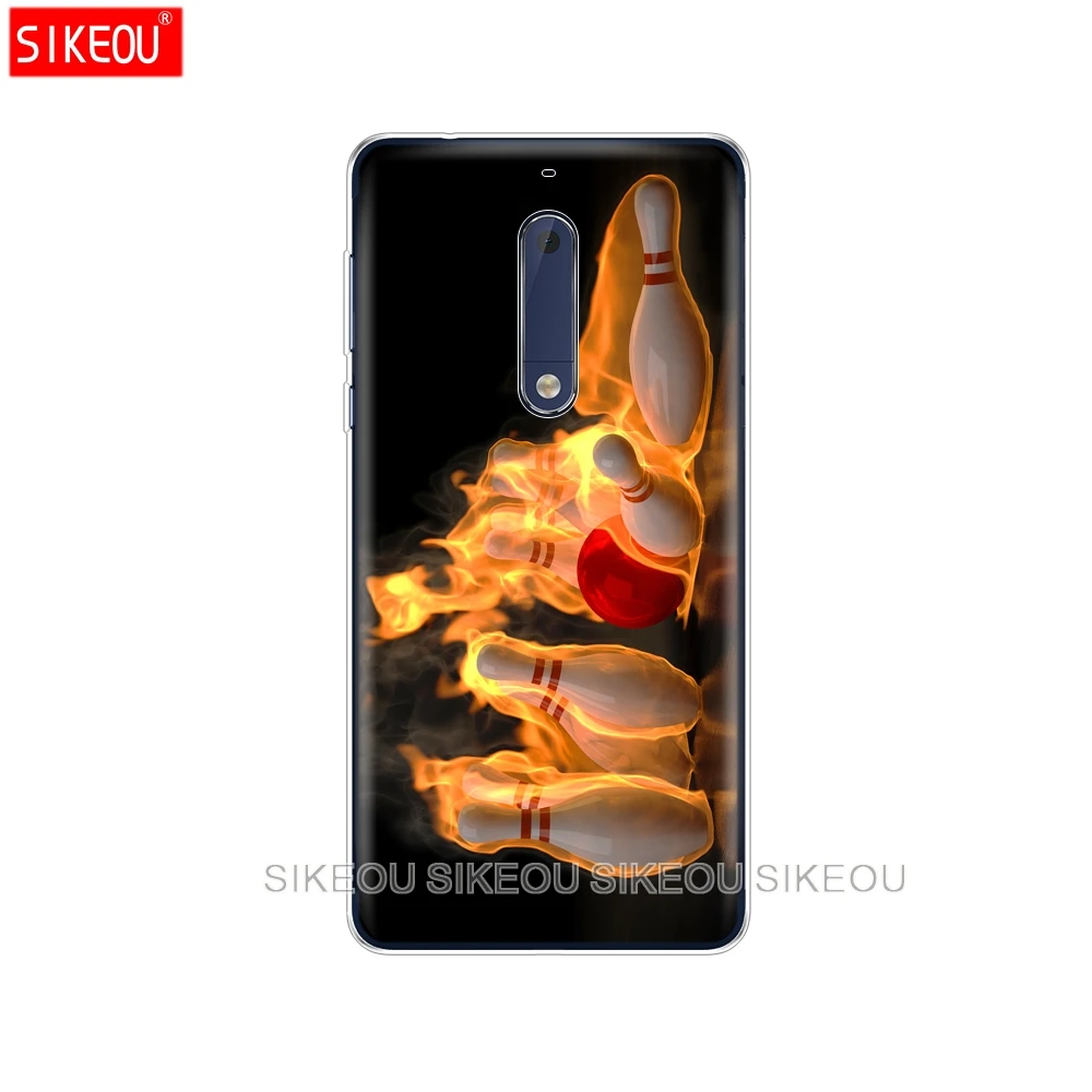 Силиконовый чехол для телефона Nokia 5 3 6 7 PLUS 8 9 /Nokia 1 2 2018 шарик боулинга спорт сделай