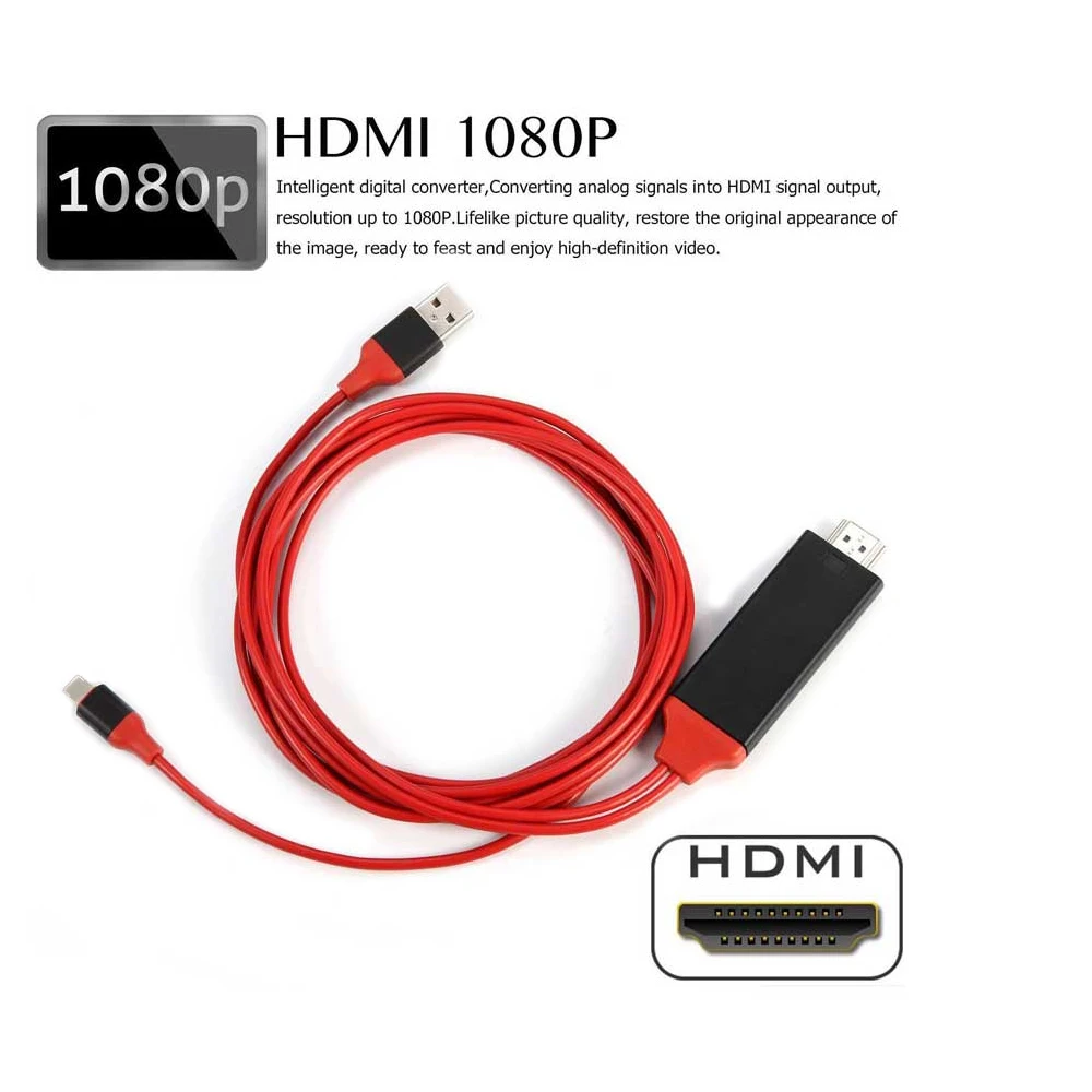 HDMI кабель FORNORM 1080P с Lightning на HD TV адаптер для телевизора USB iPhone5 5S 6 Plus 6S 7 8Plus|hdmi cable|cable