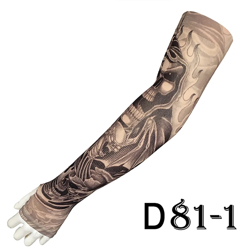 Унисекс УФ-защита на открытом воздухе временные фальшивые татуировки рука рукав Мода татуировки рукава рука грелка рукав Mangas - Цвет: as pic
