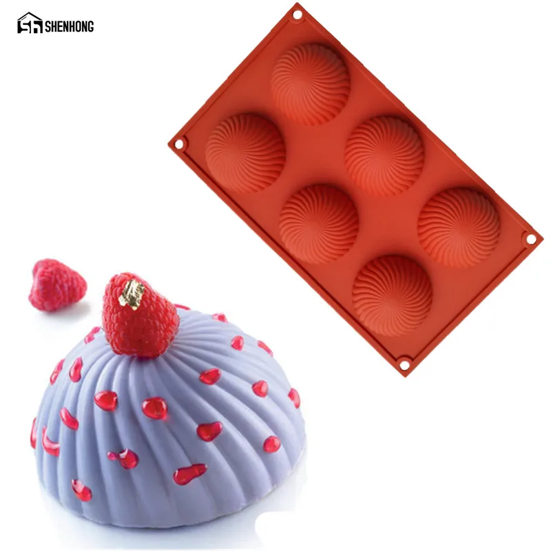 SHENHONG вращающаяся силиконовая форма для торта шоколада полусферы 3D мусса