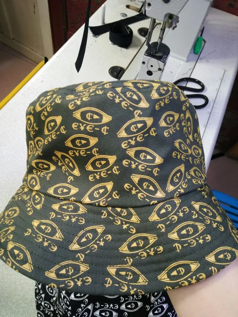 Двусторонняя шляпа на заказ со всей печатью Панама с 3D вышитым логотипом цельная