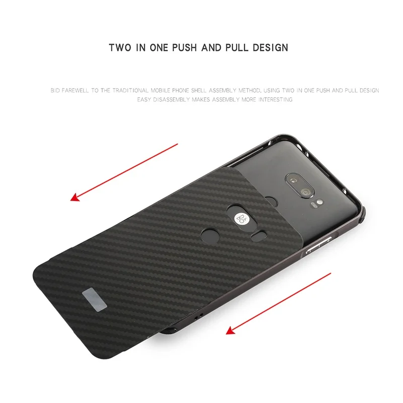 Чехол для LG V10 V20 V30 задняя крышка чехол роскошный из углеродного волокна Металл 2 в