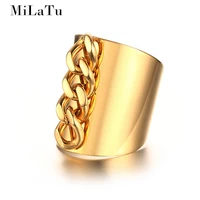 hip hop chain rings for women stainless steel large wedding bands knuckle ring party jewelry for girls alliance r389g