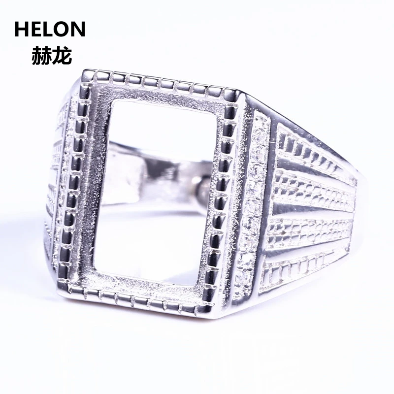Кольцо из серебра 925 пробы с кабошоном 10 х14 мм|semi mount ring|wedding ring mountssetting |