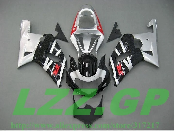 

100%Fit Gray Black full Fairing for SUZUKI GSXR600 750 01-03 GSX-R600 750 2001-2003 GSXR600 GSXR750 K1 01 02 03 body kit Inject