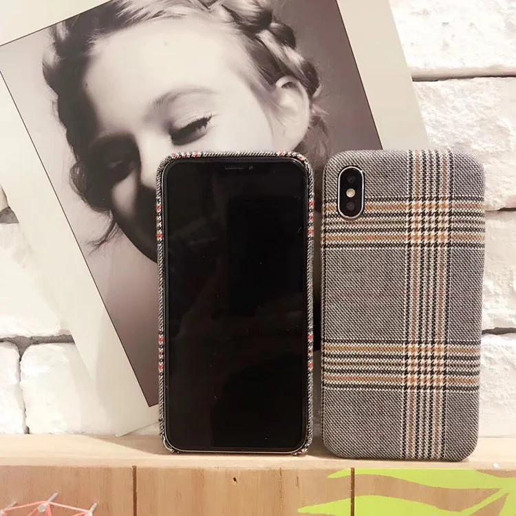 Мягкий тканевый чехол Kuutti серого и красного цвета в британском стиле для iPhone 6 Plus 7