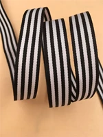 15mm 58 blackwhite striped grosgrain ribbondiy handmade jewelry materials wedding ribbon 10meters lot