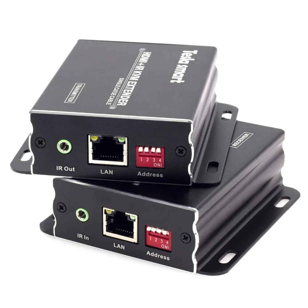 Tesla Smart HDMI удлинитель 120 м KVM по TCP/IP Ethernet через один Cat5e/6 кабель 1080 P с ИК-до 120 м