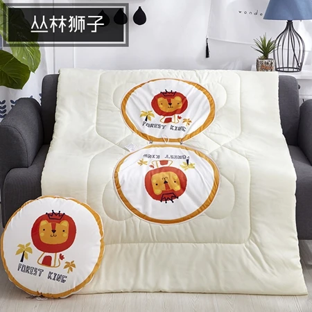 Cushion Blanket15 2 в 1 круглая подушка складное одеяло мультфильм Животные медведь лиса динозавр на кровати дети портативный диван пледы путешествия мягкие одеяла подушки - Цвет: Cushion Blanket15