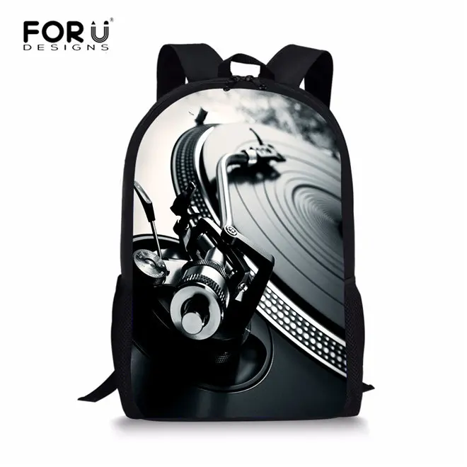 FORUDESIGNS/панк громкоговоритель печать школьные сумки для мальчиков, детская школьная сумка, Детский Школьный рюкзак 3 шт./компл. Детские книжные сумки ручка Mochila - Цвет: W2979C