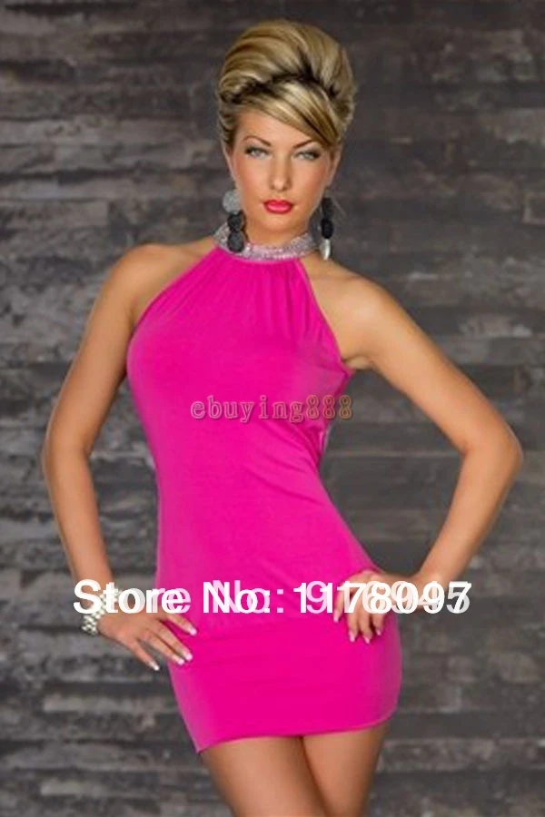 Free shipping Women Lady Clothing Sexy Clubwear Dresses Bare Shoulder Bodycon Dress Black Red Blue Green Size 2pcs | Женская одежда