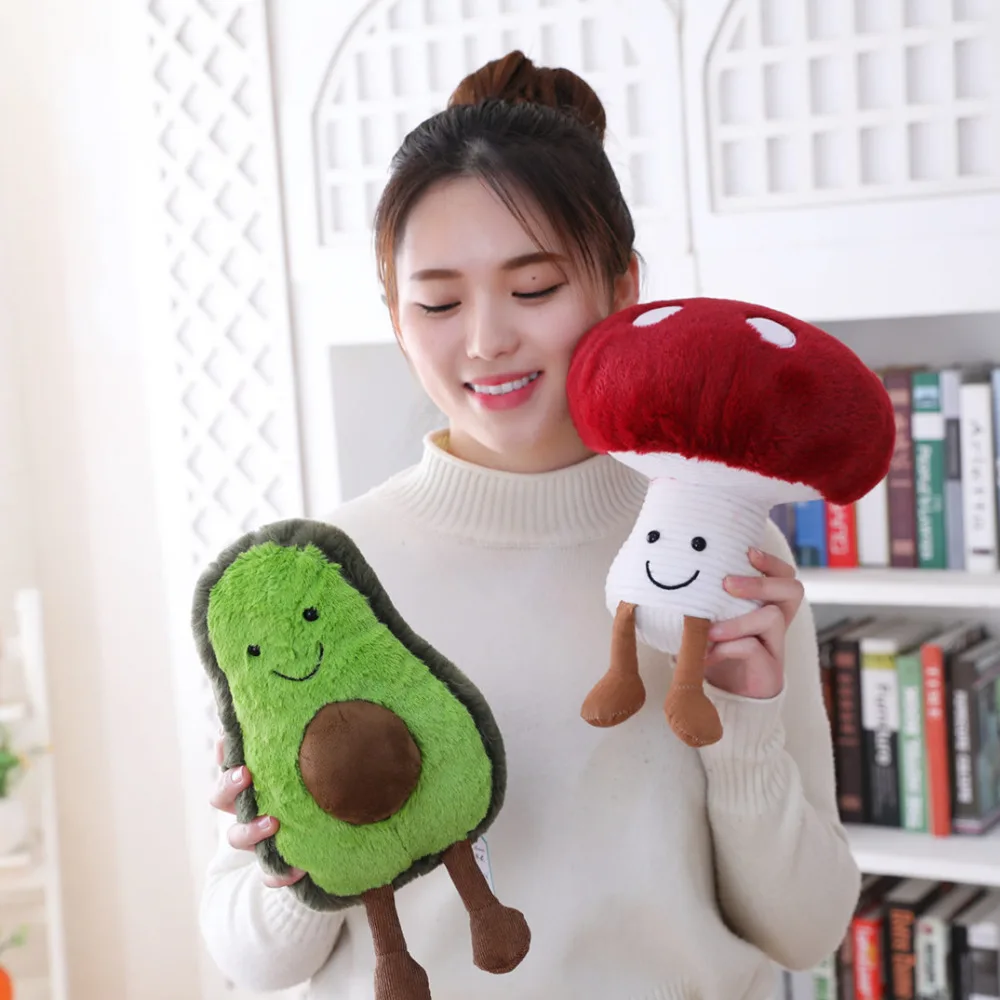 

Cartoon Avocado Plush Fruits Cute Plush Mushroom Toys Stuffed ice cream Funny Dolls Kids Children Christmas Gift Girls