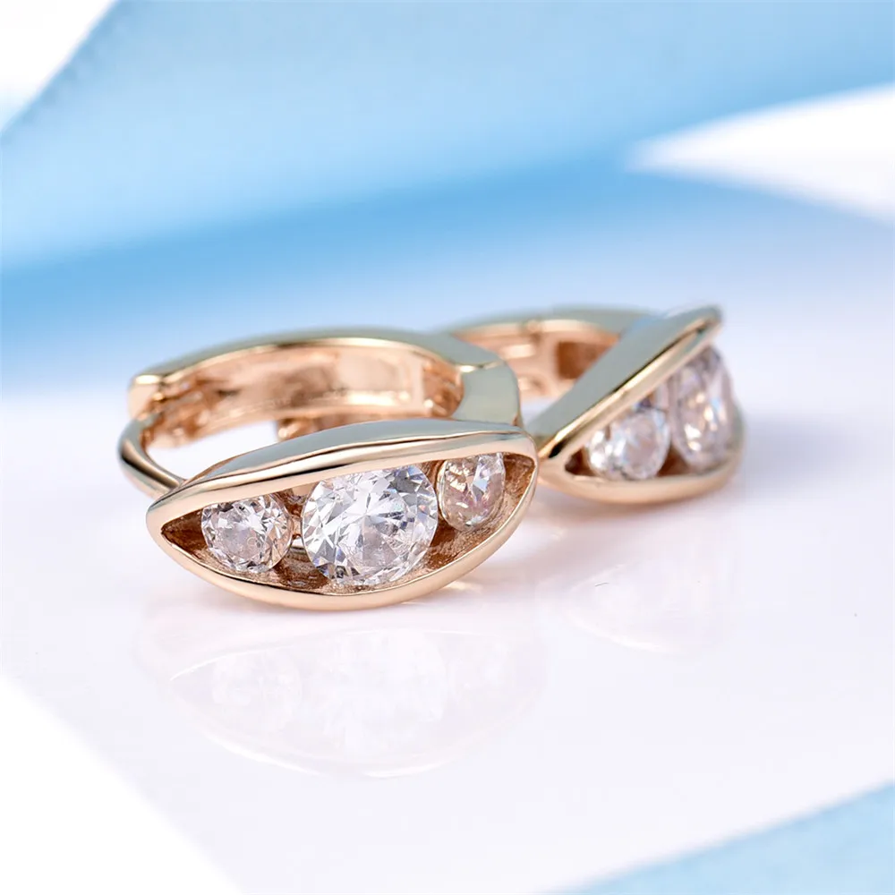 Женские серьги-кольца MOLIAM серьги золотого цвета с фианитом и кристаллами MLE167 |