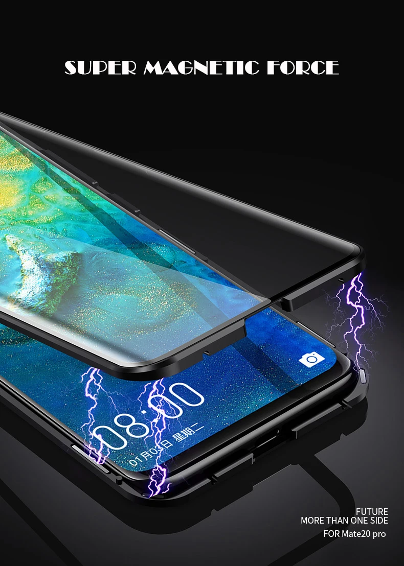 Металлический магнитный чехол Suntaiho для huawei P30 pro, чехол из закаленного стекла, чехол на магните s, чехол для huawei mate 20 mate 20 pro, чехол