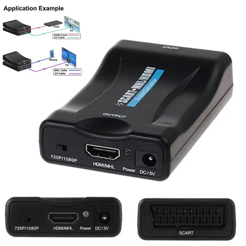 MVpower мини из scart в HDMI цифровой видео аудио кабели высококлассные конвертер