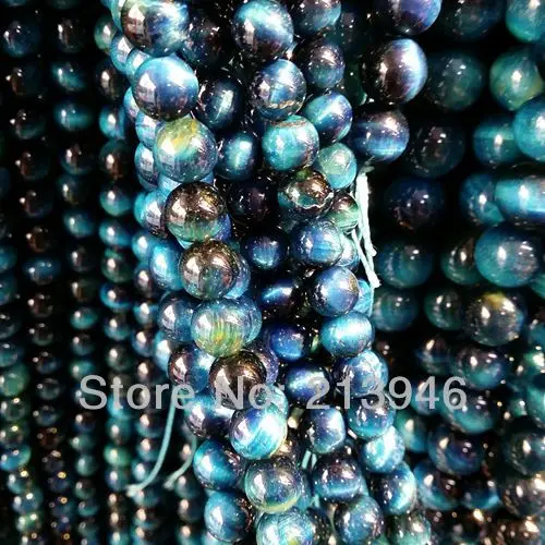 Бусины Из Натурального синего тигрового глаза 8-10 мм | Украшения и аксессуары