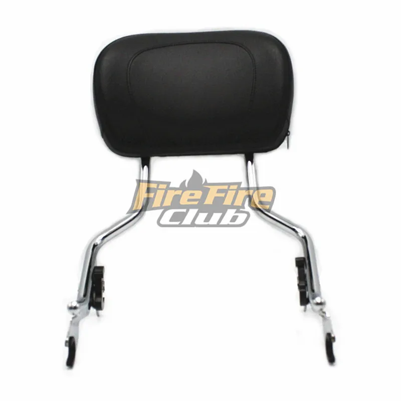 Черный Сисси Бар пассажира съемная спинка w/Pad для Harley Touring Road Street Glide FLHR FLHX FLHT FLTR 2009