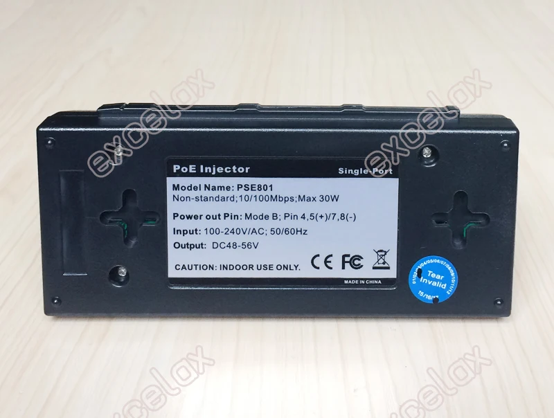 Сетевой Инжектор PoE 100 Мбит/с ~ 240 В переменного тока режим B 4 5 + 7 8 источник питания