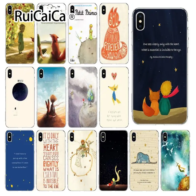 Ruicaica Маленький принц Роза лиса ТПУ силиконовый прозрачный чехол для телефона Apple